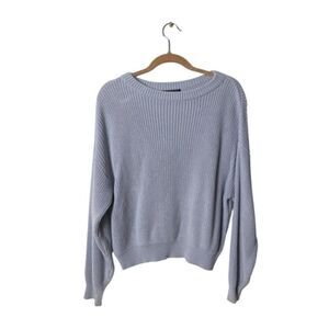 Brandy Melville Light Blue Ribbed Knit Sweater